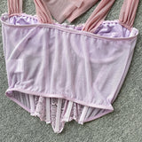 Litlookz Studio Soft Girl Sheer Lace Corset Top, view 6