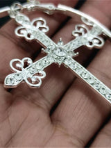 Litlookz Studio Sparkle Cross Hoop Earrings, view 3