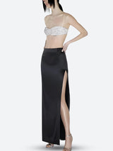 Litlookz Studio Sparkle Rhinestone Bra Crop Top, view 2