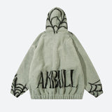 Litlookz Studio Spider Full Zip-Up Teddy Hoodie Jacket, view 2