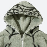Litlookz Studio Spider Full Zip-Up Teddy Hoodie Jacket, view 3