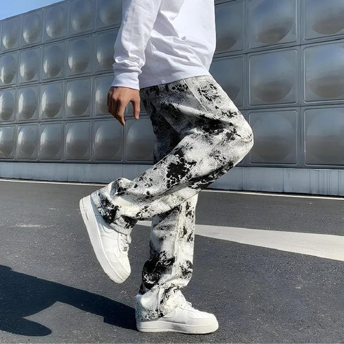 Litlookz Studio Spray Paint Straight Leg Jeans