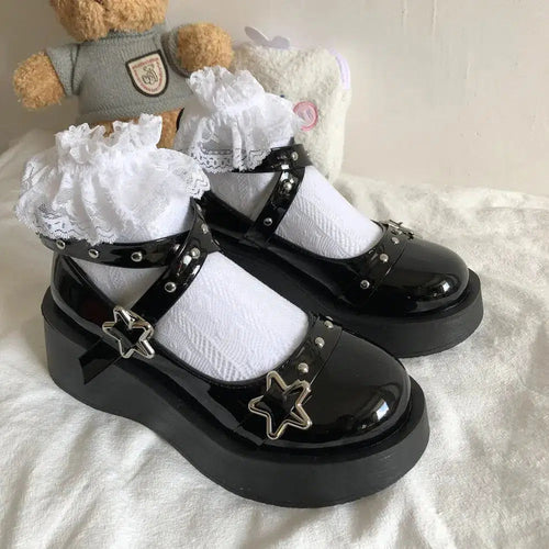 Litlookz Studio Star Buckled Platform Mary Jane Shoes