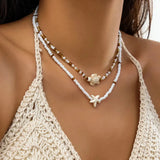 Litlookz Studio Starfish & Turtle Beaded Two-Pack Necklace Set, view 2