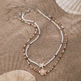 Litlookz Studio Starfish & Turtle Beaded Two-Pack Necklace Set, view 3