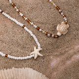 Litlookz Studio Starfish & Turtle Beaded Two-Pack Necklace Set, view 4