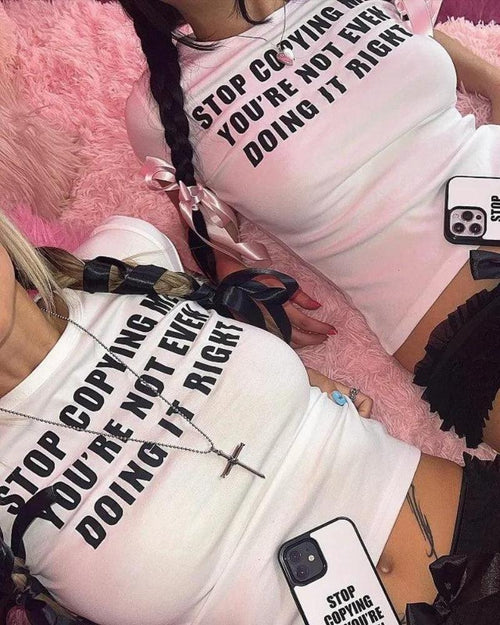 Litlookz Studio Stop Copying Me Tee