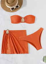 Litlookz Studio Strapless Draped Bikini Set, view 3