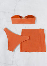 Litlookz Studio Strapless Draped Bikini Set, view 4