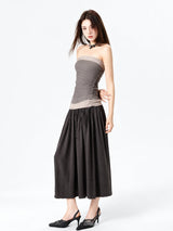 Litlookz Studio Strapless Earthy Maxi Dress, view 3