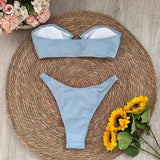 Litlookz Studio Strapless Pierced Bikini Set, view 4