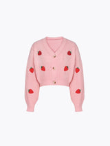 Litlookz Studio Strawberry Knit Cardigan, view 3