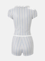 Litlookz Studio Striped Crop & Shorts Set, view 6
