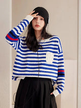Litlookz Studio Striped Knitted Sweater, view 2