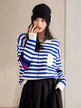 Litlookz Studio Striped Knitted Sweater, view 4