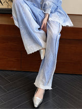 Litlookz Studio Striped Lace Trimmed Pants, view 2