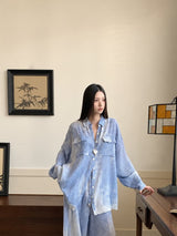 Litlookz Studio Striped Lace Trimmed Shirt, view 6