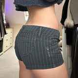 Litlookz Studio Striped Micro Shorts, view 2