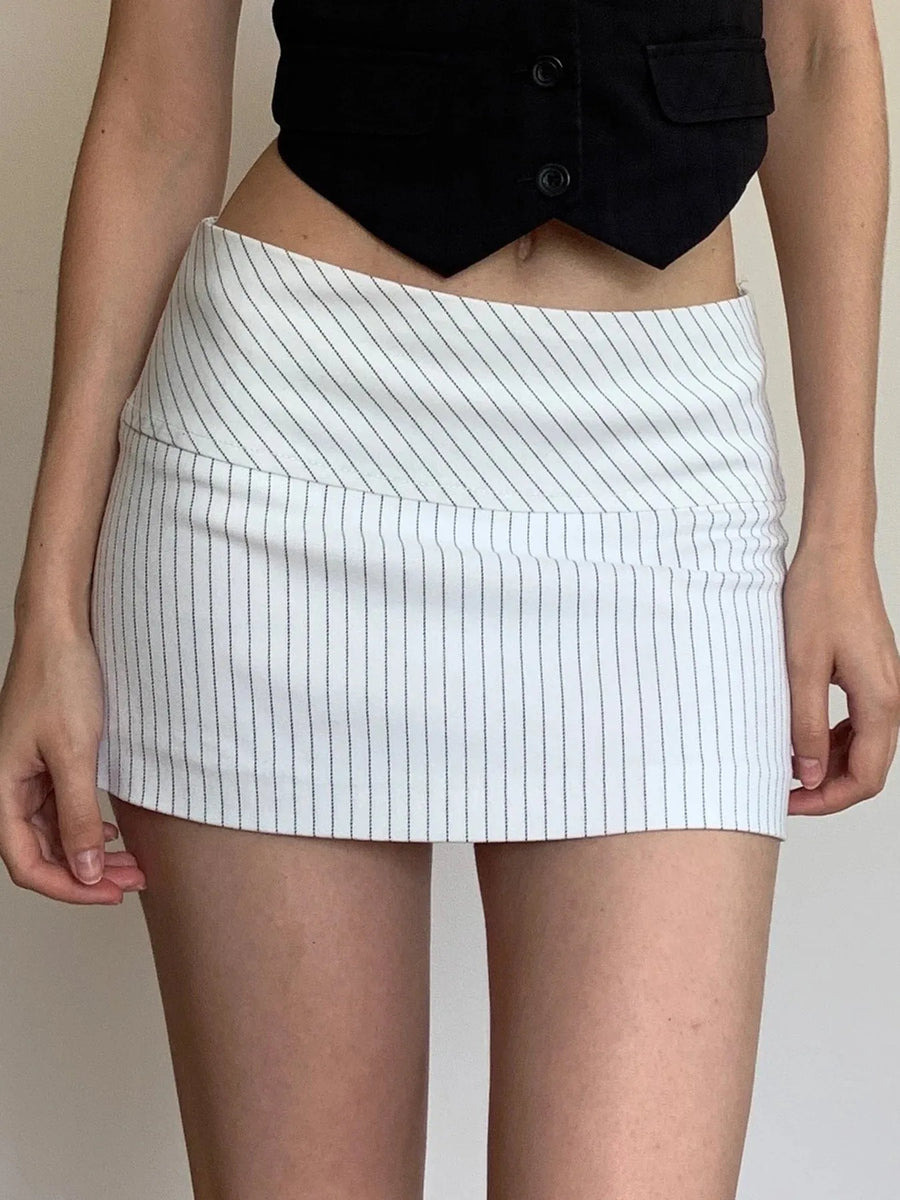 Litlookz Studio Striped Office Mini Skirt