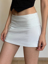 Litlookz Studio Striped Office Mini Skirt, view 4