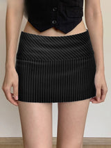 Litlookz Studio Striped Office Mini Skirt, view 6