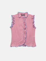 Litlookz Studio Striped Ruffle Blouse, view 3