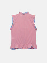 Litlookz Studio Striped Ruffle Blouse, view 4