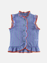 Litlookz Studio Striped Ruffle Blouse, view 5
