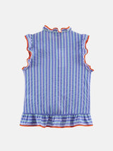 Litlookz Studio Striped Ruffle Blouse, view 6