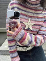 Litlookz Studio Striped Turtleneck Sweater, view 2