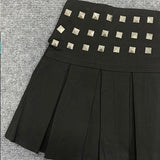 Litlookz Studio Studded Pleated Micro Skirt, view 3