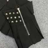 Litlookz Studio Studded Pleated Micro Skirt, view 4