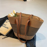 Litlookz Studio Summer Straw Tote Bag, view 4