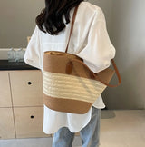 Litlookz Studio Summer Straw Tote Bag, view 5