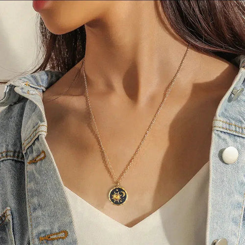 Litlookz Studio Sun Moon Charm Necklace