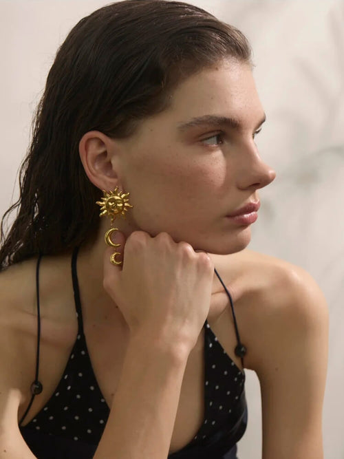 Litlookz Studio Sun Moon Earrings