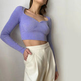 Litlookz Studio Sweetheart Neckline Corduroy Crop Top, view 2