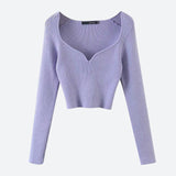 Litlookz Studio Sweetheart Neckline Corduroy Crop Top, view 3