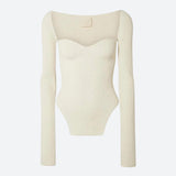 Litlookz Studio Sweetheart Neckline Knitted Top, view 2