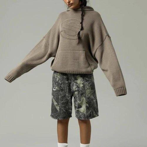 Litlookz Studio Tall Embroidered Knitted Hoodie