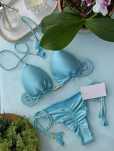 Litlookz Studio Tassel Tie Bikini Set, view 4