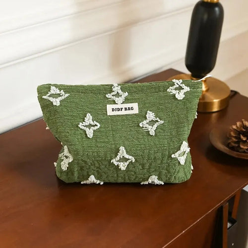 Litlookz Studio Tasseled Star Embroidered Makeup Bag