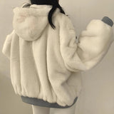 Litlookz Studio Teddy Reversible Hooded Jacket, view 6