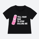 Litlookz Studio Tell Your Dad Crop Tee, view 4