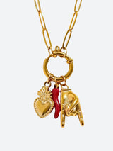 Litlookz Studio Three Charms Necklace & Bracelet Set, view 3
