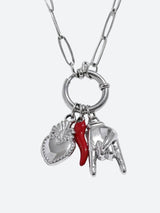 Litlookz Studio Three Charms Necklace & Bracelet Set, view 4