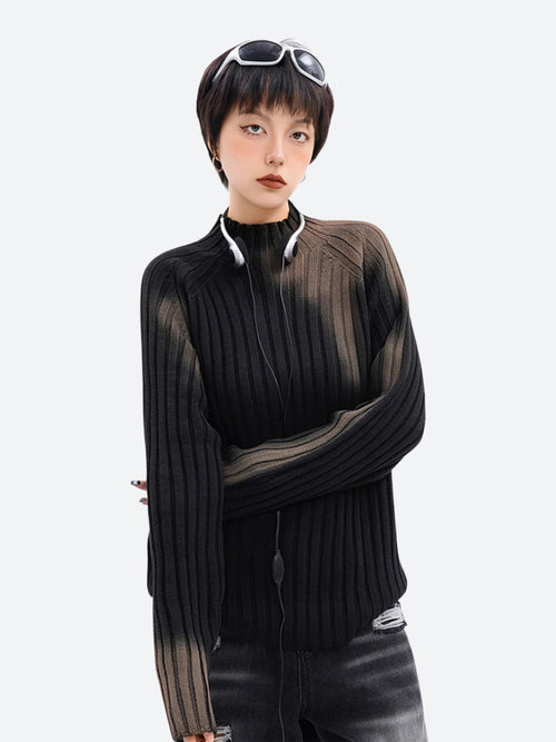 Litlookz Studio Tie Dye Ribbed Sweater