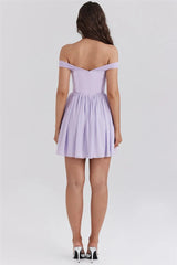 Litlookz Studio Tie Front Off Shoulder Mini Dress, view 3