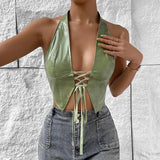 Litlookz Studio Tie Front Top, view 3