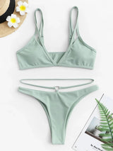 Litlookz Studio Triangle Cut Out Bikini Set, view 2